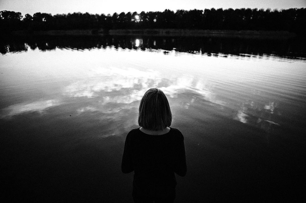 woman reflections