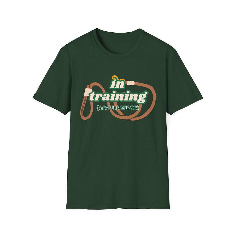 Thumbnail: T-Shirt — "In Training (Give Us Space)" Graphic Tee with Leash Design
