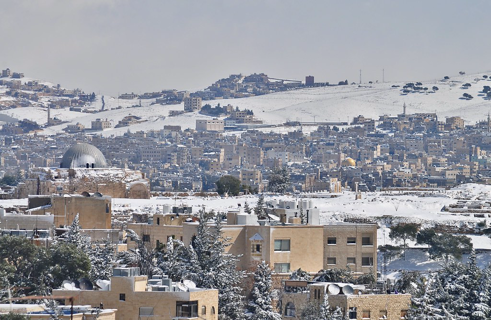 snow in Amman, Jordan