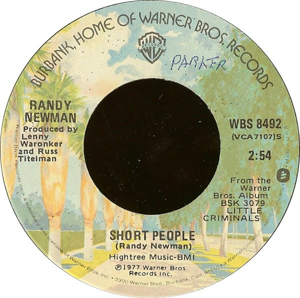 Randy Newman, Short People record