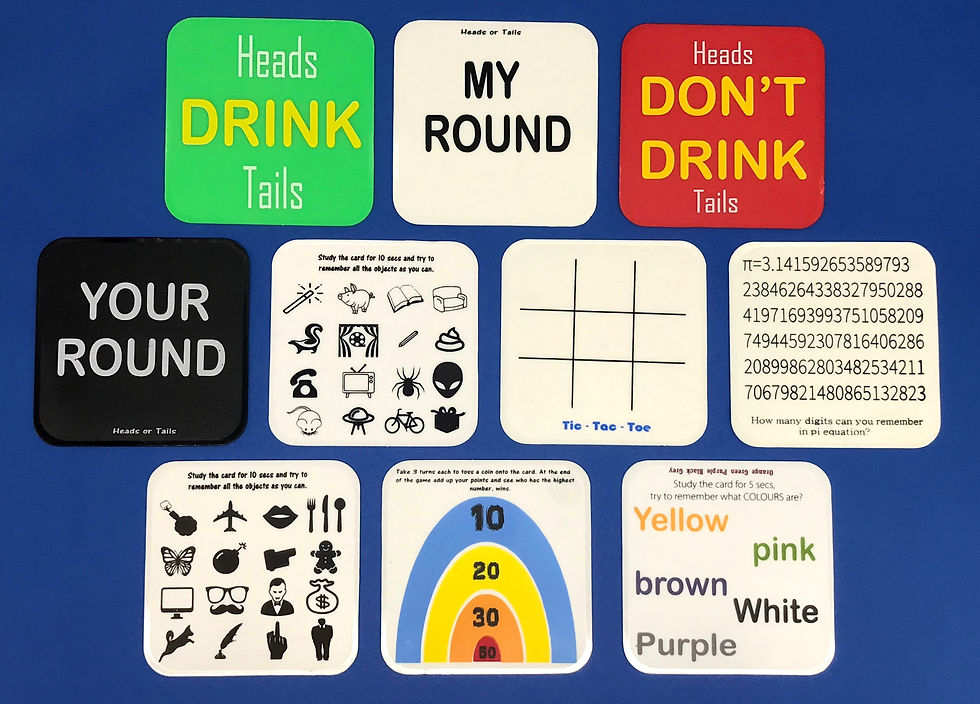 縮圖：歡樂小遊戲杯墊盒裝 (Bar Joke Drink Mat )