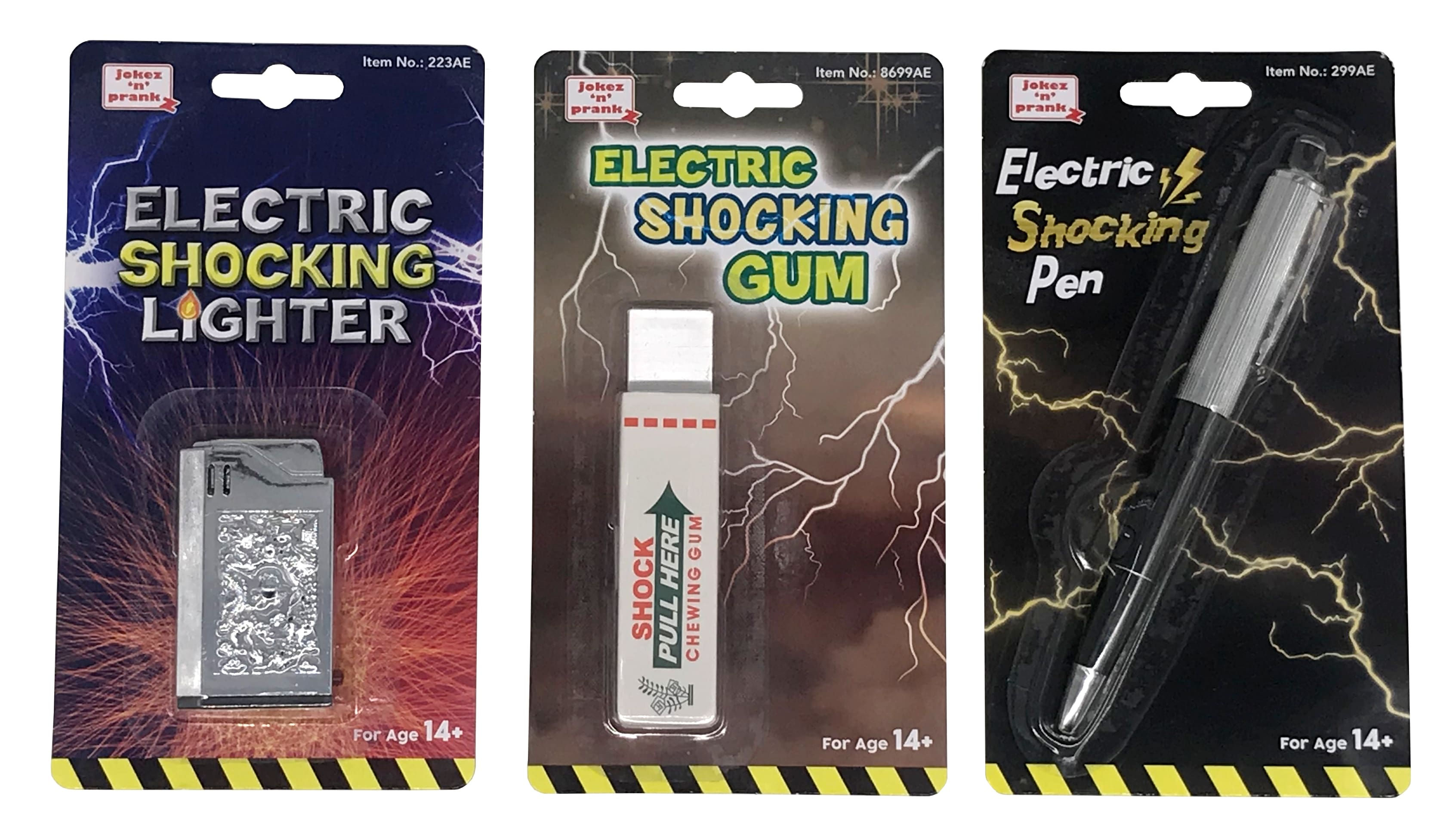 電人整蠱三寶套裝 (Electric Jokes Set - Gum, Pen & Lighter)