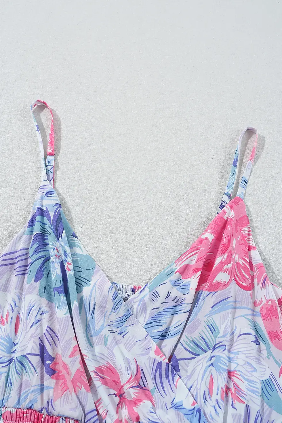 Thumbnail: Sky Blue Floral Spaghetti Strap Dress