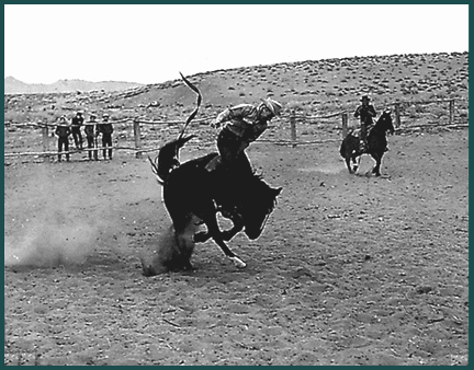 Frankie Winnemucca riding a bucking hors