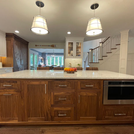 walnut island, custom island, quartz island, quartz coutertop, custom 