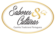 Logotipo do restaurante Sabores & Culturas, destacando a união entre gastronomia tradicional portuguesa e cultura