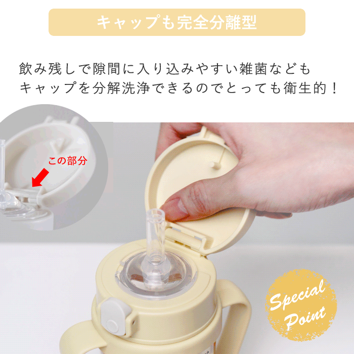 キャップが外せる構造