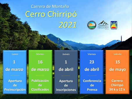 Federación dio fechas importantes para la carrera Chirripó