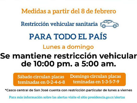 Pérez Zeledón ya no tendrá restricción diurna entre semana