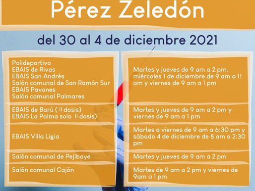Estos son lo lugares y horarios de vacunación contra Covid de esta semana