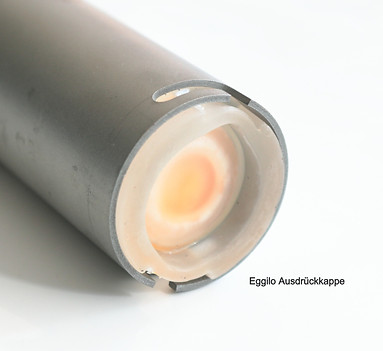 Eggilo Stangenei aus Röhre herausdrücken