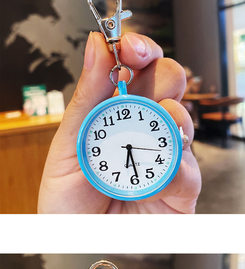 Thumbnail: New Tiny Cute Quartz Pocket Watch with Keyring Men Women Quartz Watch for Nurses