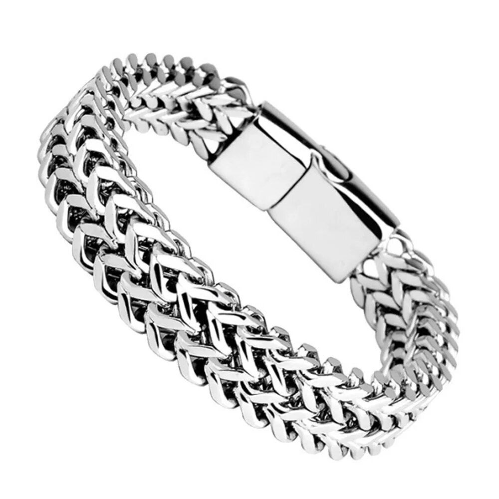 Stainless Steel Braided Double Row Front and Rear Fish Scale Alloy Magnetic Buck
