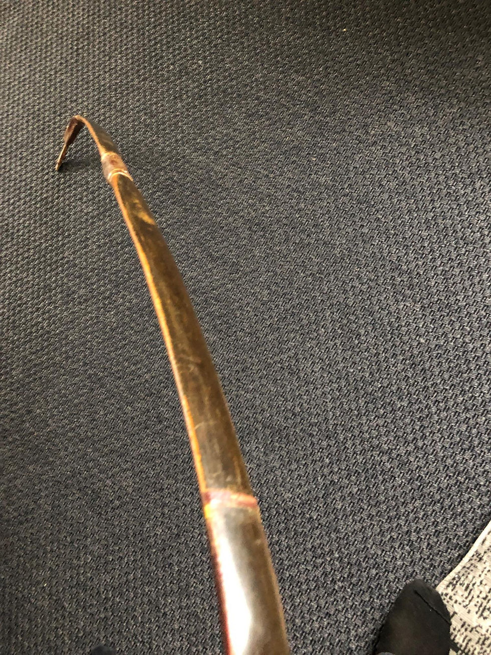 Thumbnail: Hornbow Antique 18th century light weight w birchbark intact