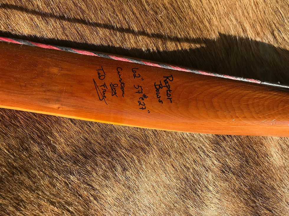 Thumbnail: Raptor Archery Ted Fry Self Yew 64" 53#