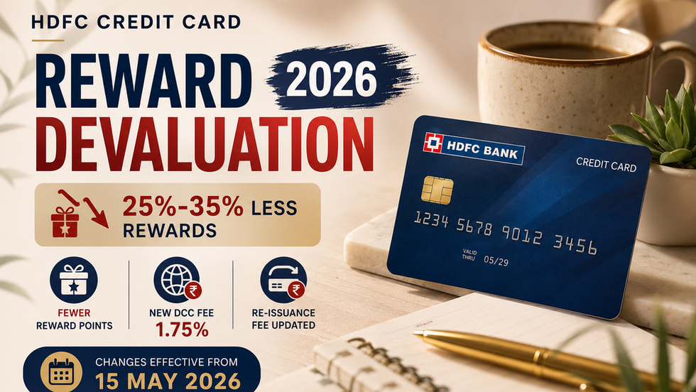 HDFC Credit Card Reward Devaluation 2026: Cashback Reduced By 25%-35% Across Multiple Cards - Check Your Card Here
