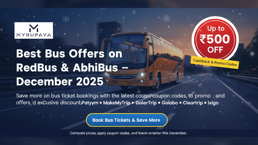 Best Bus offers on RedBus and Abhibus of December 2025