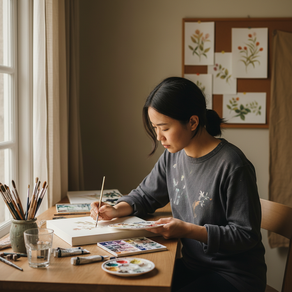 Artist painting botanical illustration.png