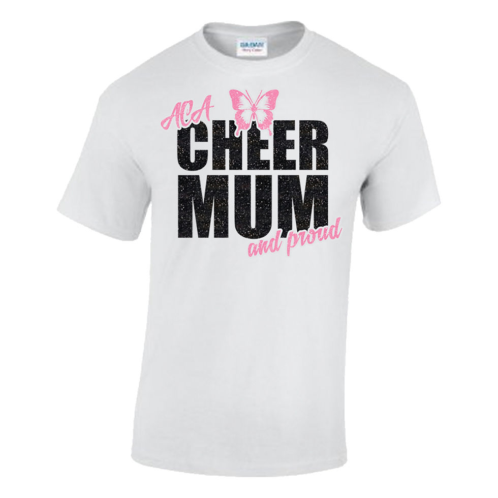 Thumbnail: Glitter "Cheer Mum and Proud" T-Shirt