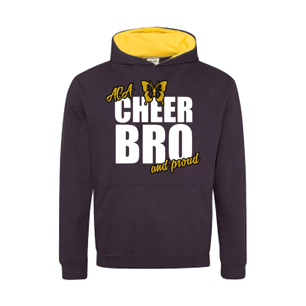 Adult "Cheer Bro and Proud" Contrast Hoodie