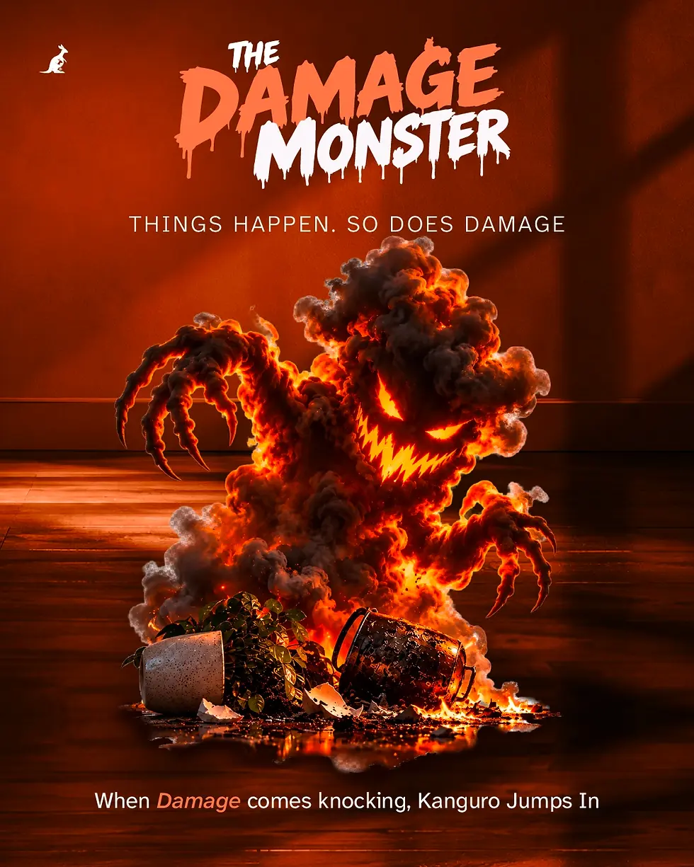 Damage monster in a renter house