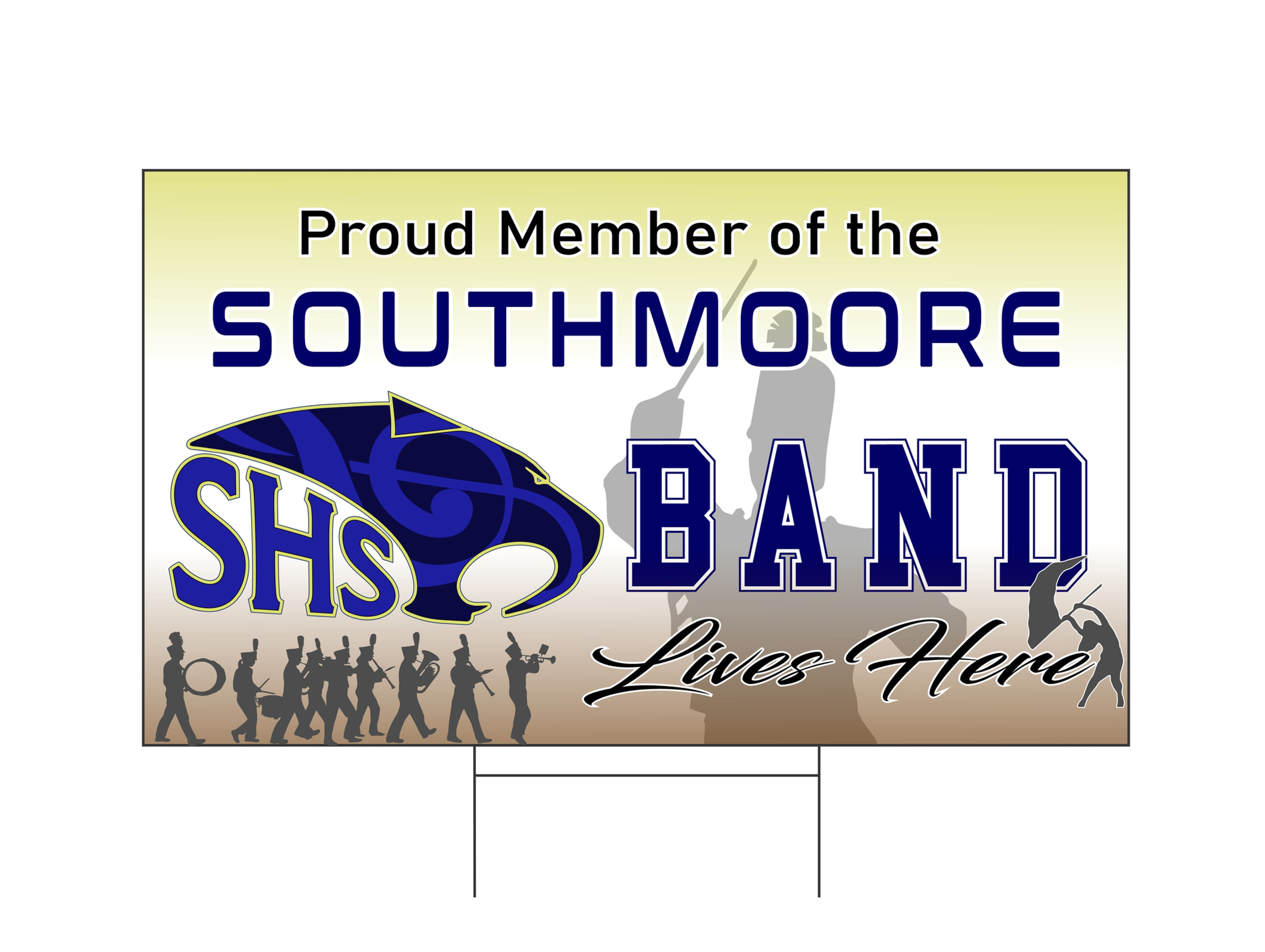 SHS Band Support Sign