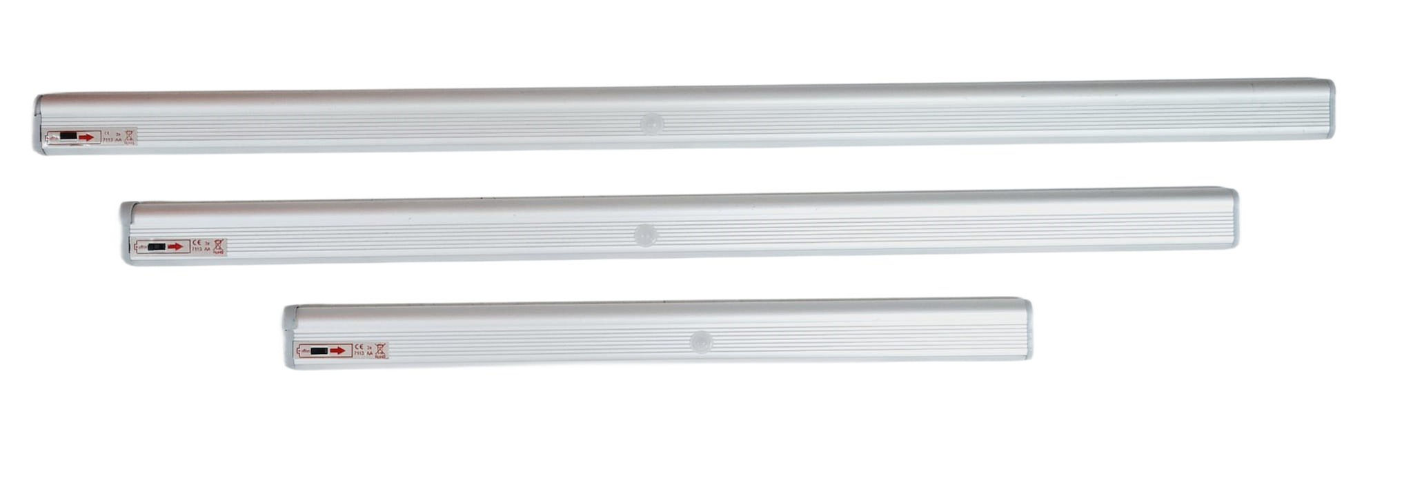 50 cm Gümüş Renkli Alüminyum Gövde Pille Çalışan Hareket Sensörü Beyaz