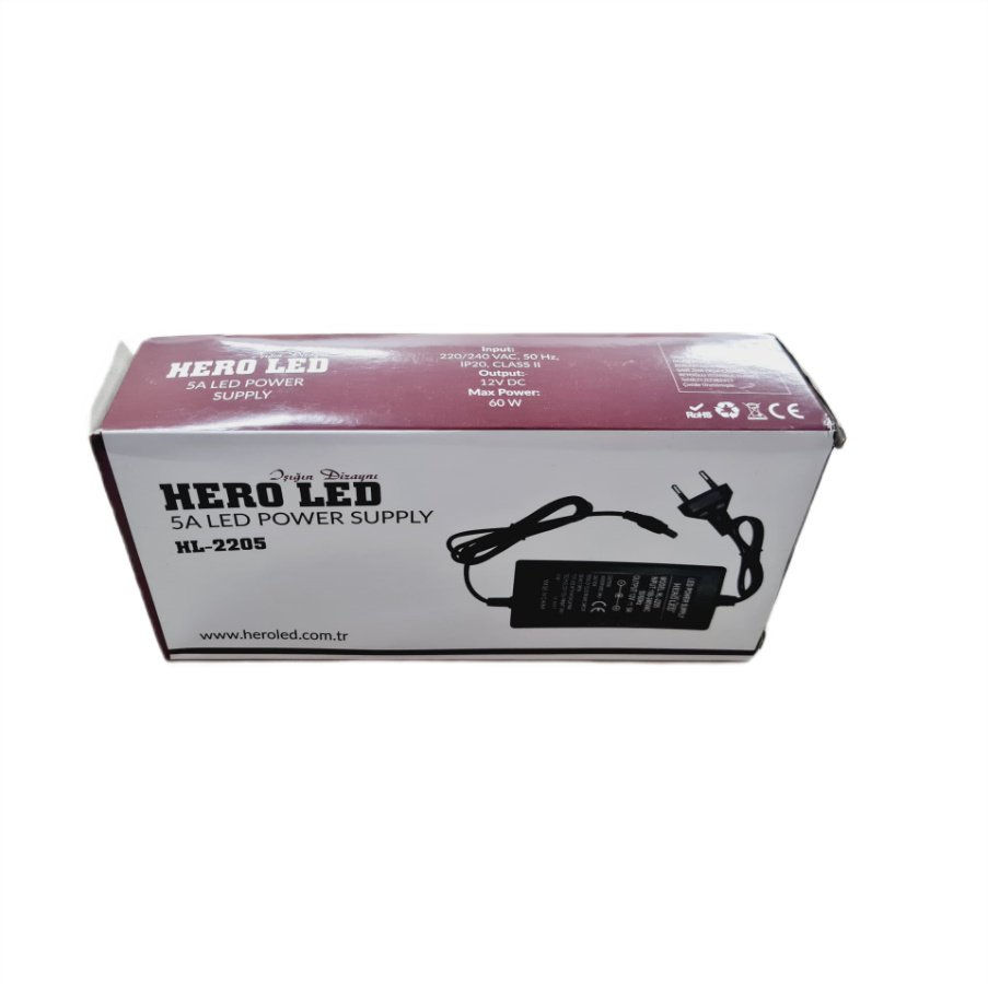 Миниатюра: ADAPTÖR Hero LED 12V 5A Fişli Adaptör 