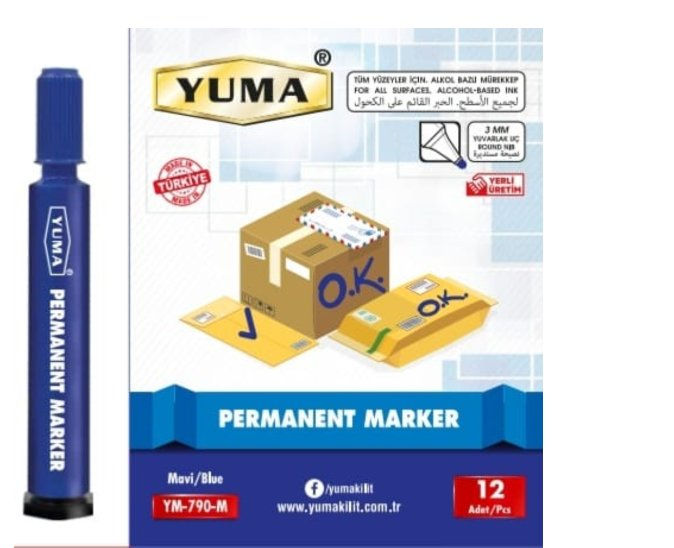 Miniaturbild: YUMA KOLİ KALEMİ MAVİ  ( 12 ADET )