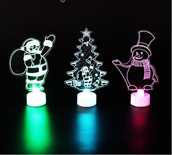 Miniatura: Colorful LED Changing Mini Christmas Tree Top Star Christmas decorations for hom