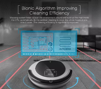 Miniatura: (FBA)LIECTROUX Robot Vacuum Cleaner B6009,Map Navigation,Smart Memory,Suction 30