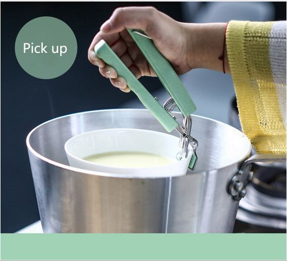 Miniatura: Stainless Steel Silicone Kitchen Tongs BBQ Clip Salad Bread Cooking Food Serving