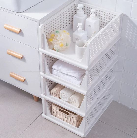 Miniatura: Partition shelf Layer storage drawer closet organizer cabinet shelf storage rack