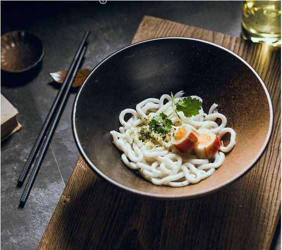 Miniatura: Japanese creative tableware set, commercial bamboo hat ceramic bowl, household l