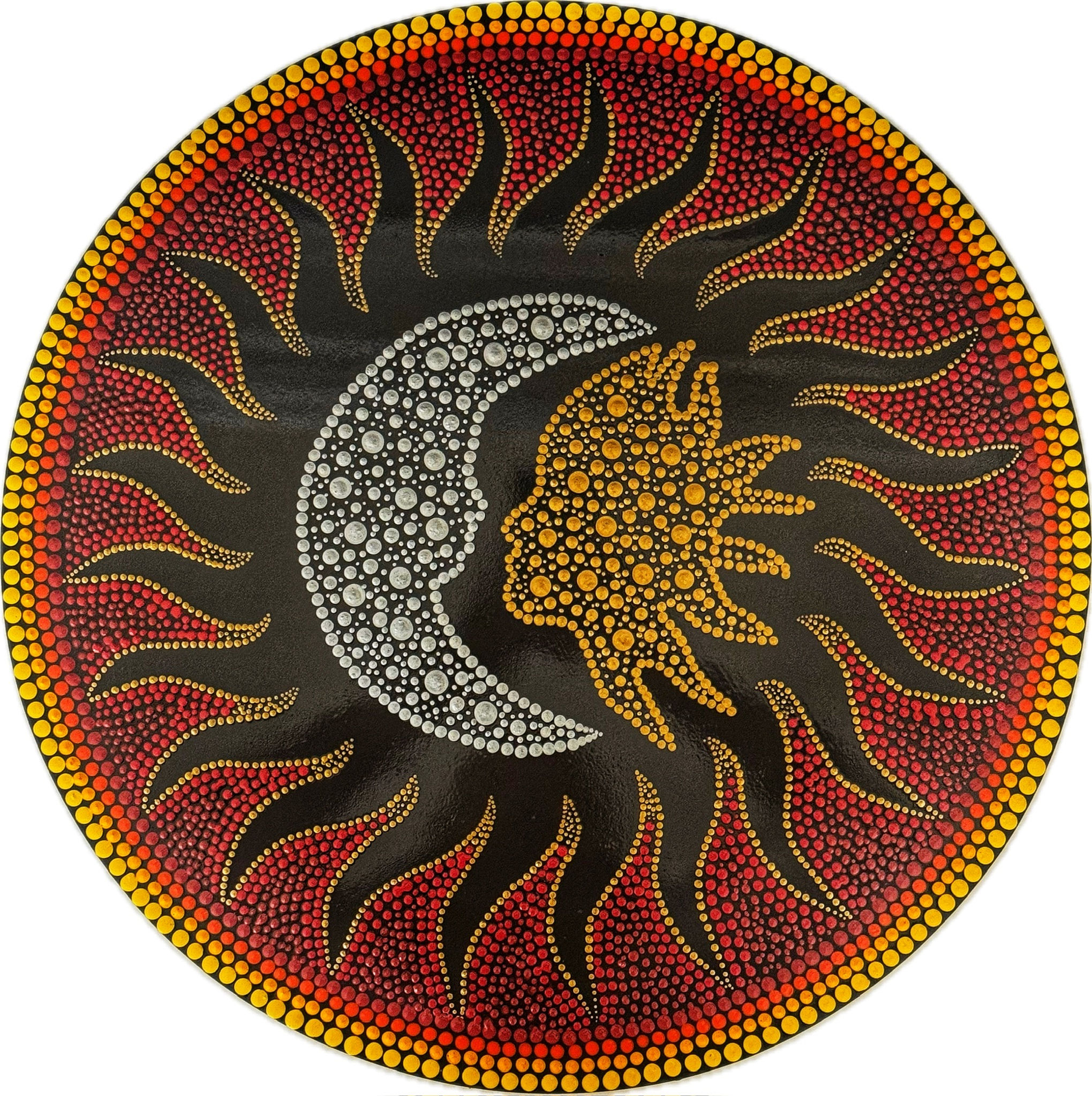 Sun & Moon Faces Mandala