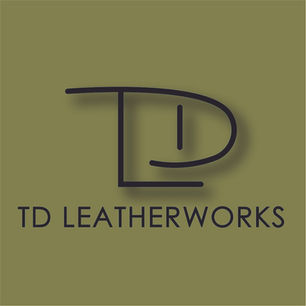 TD Leatherworks logo with overlapping gray ‘T’ and ‘D’ initials and business name in gray text.