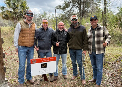 Coastal Reconstruction Group team participating in a sporting clays event as an event sponsor