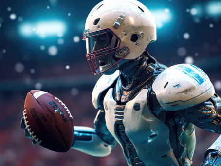 Illustration of AI-powered NFL betting with data charts, football icons, and algorithms showing how Betty Sports delivers sharper football predictions and smarter wagers.