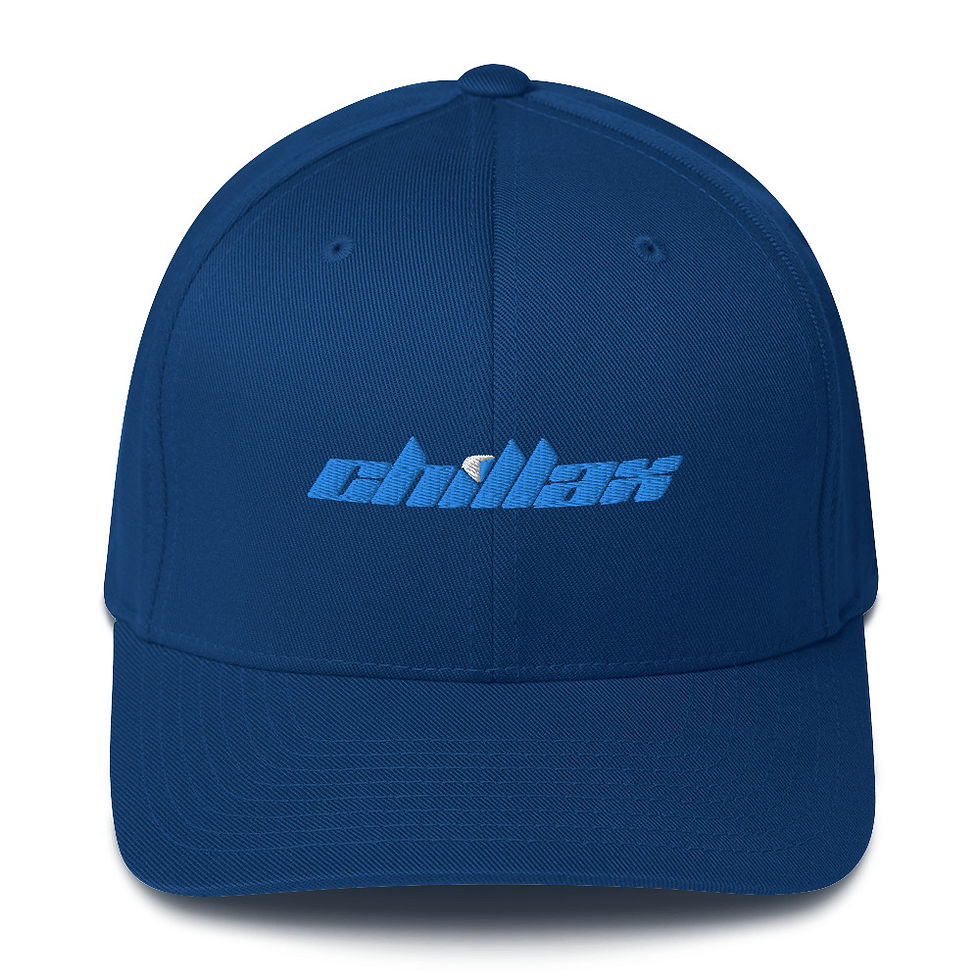 Thumbnail: Blue Chillax cap, front view.