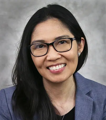 Professional headshot of Sheila Sabater, junior data analyst at L.A. Pacific University.