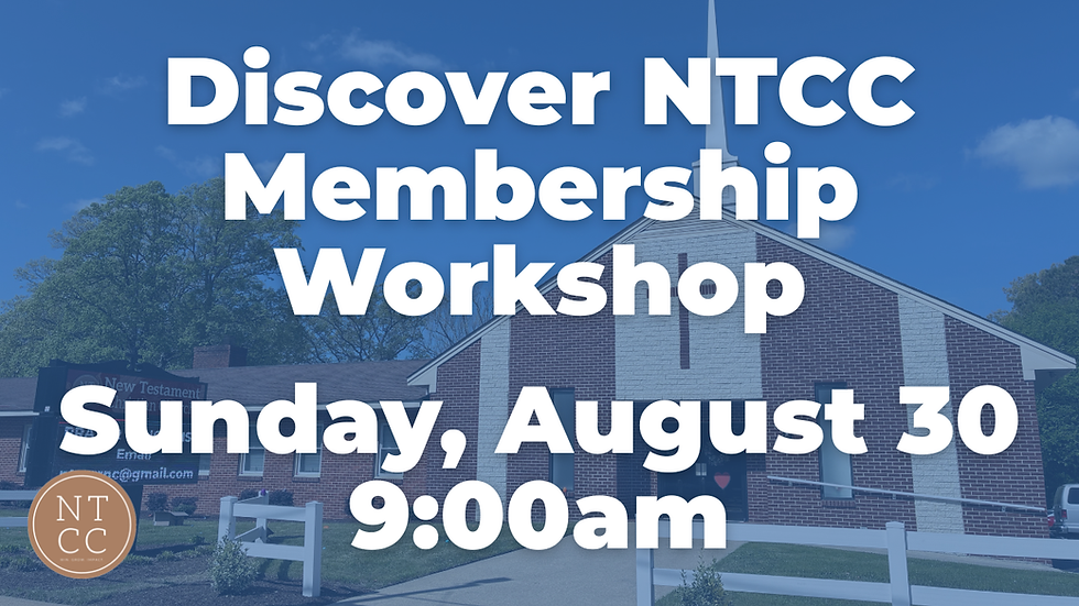 Discover NTCC Membership Workshop