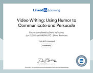 CertificateOfCompletion_Video Writing Using Humor to Communicate and Persuade.jpg
