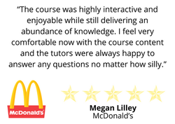 “The course was highly interactive and enjoyable while still delivering an abundance of knowledge. I