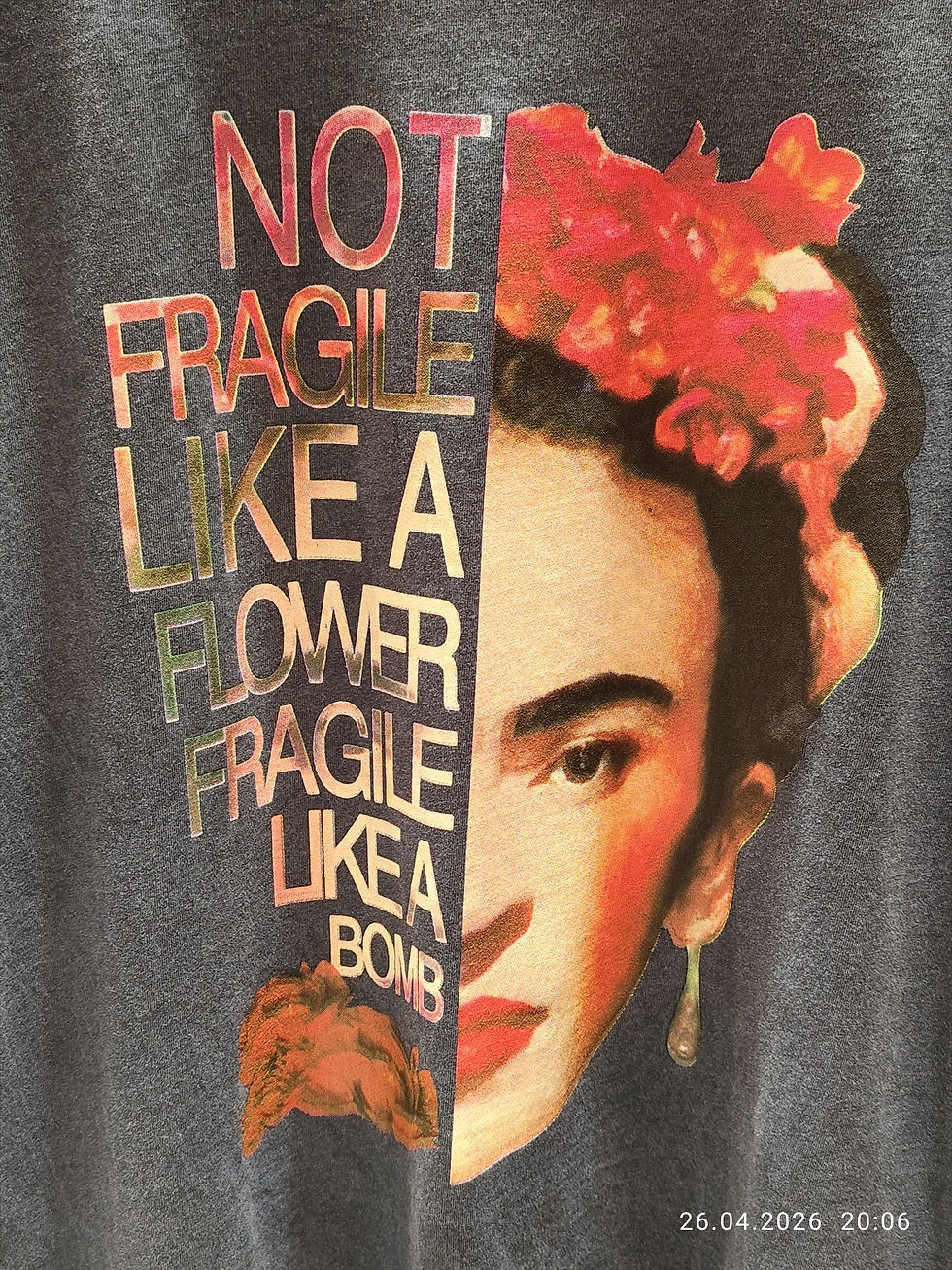תמונה ממוזערת: טישרט וינטייג' 12329 not fragile פרידה קאלו Mela