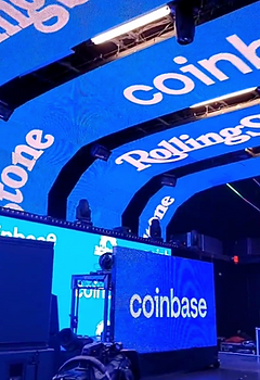 Coinbase Hollywood LED wall