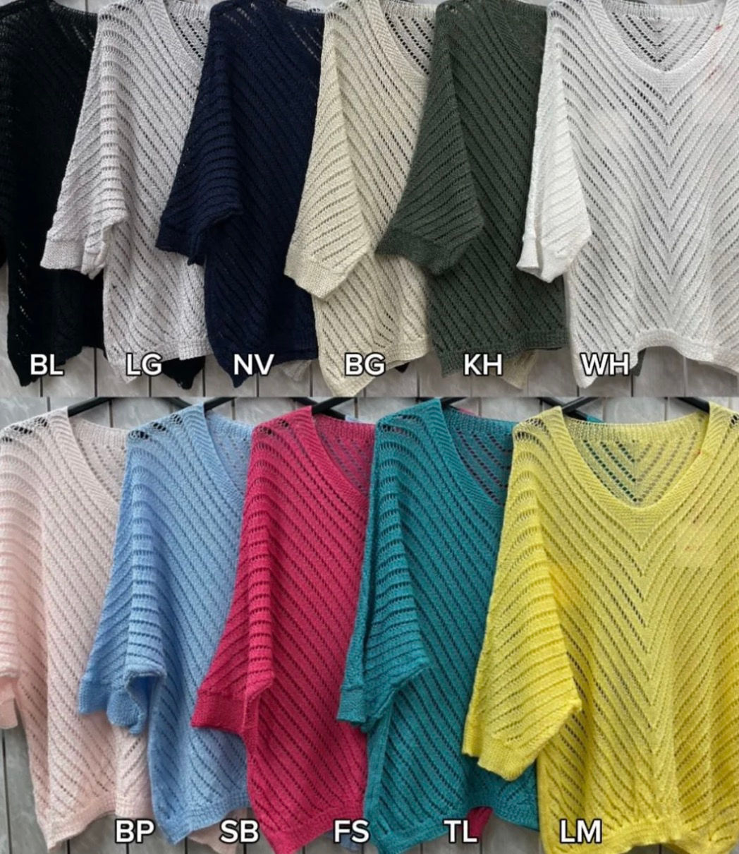 Belle v neck crochet top