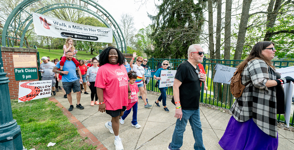 Walkers take off on the route