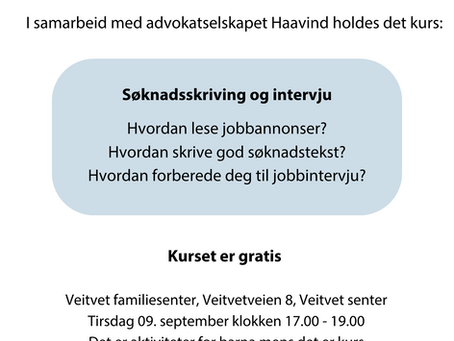 Kurs for deg som søker jobb - Røde Kors Familiesenter Veitvet