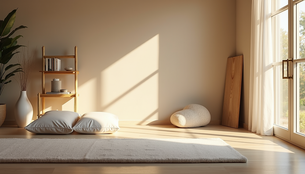 A peaceful meditation space for energetic healing