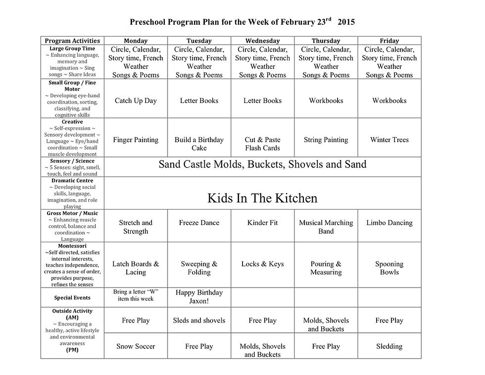 Program Plan February 23